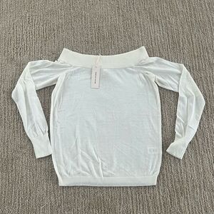 Rebecca Taylor Cream Off The Shoulder Sweater